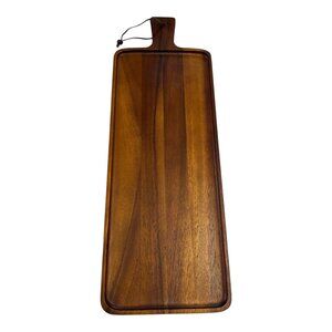 The Cellar Acacia Wood Paddle Serving Board 21.5” Charcuterie Tray Concave Servi